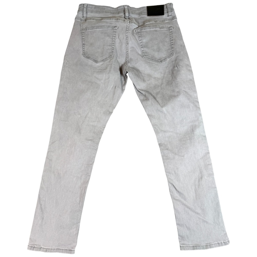Tailor Vintage Canaan Jeans Mens 34x32 Gray Denim Stretch Slim Fit‎ Straight Leg - Picture 2 of 6